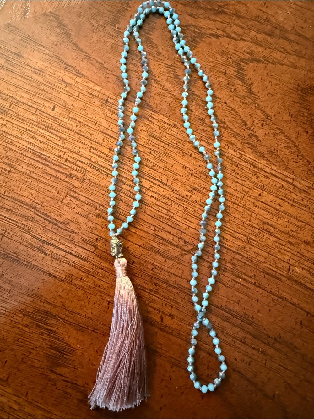 Boho Turquoise Beaded Tassel Necklace - Women's Jewelry